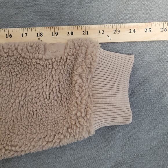 Fabletics Teddy Oversized Bomber Jacket Women's Size XL Beige NWT! - Picture 7 of 7